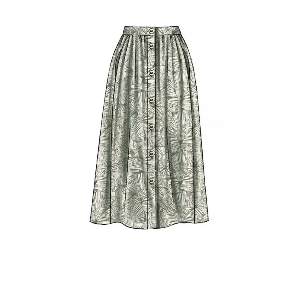McCalls Sewing Pattern M7981 Unlined Skirts Misses Size‎ XS-M